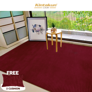 Kintakun Luxury - Karpet Selimut 150x200cm Halus & Lembut - ASMIRANDAH (MAROON)