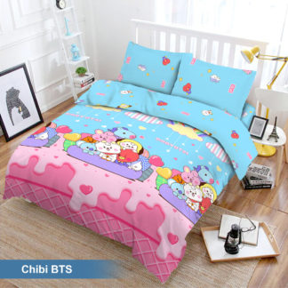 Bed Cover Set 3D King NEW VITO motif Chibi BTS