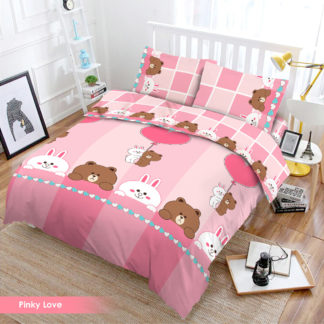 Bed Cover Set 3D King NEW VITO motif Pinky Love