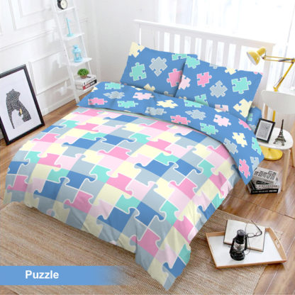 Bed Cover Set 3D King NEW VITO motif Puzzle