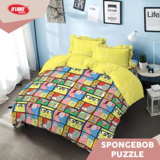 Bed Cover King Kintakun Terbaru Deluxe / D'luxe Spongebob Puzzle