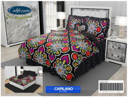 Bed Cover California Ukuran King Set motif Capilano