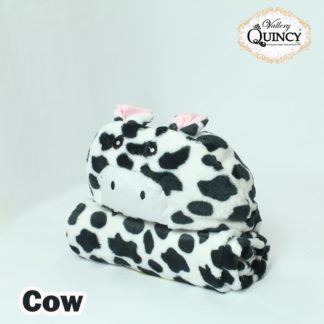 Selimut / Blanket Baby Vallery 70x100cm dengan Hoodie - Cow