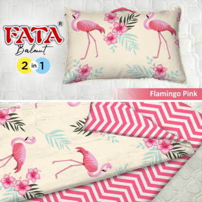 Balmut / Bantal selimut FATA Motif Flamingo PINK