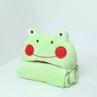 Selimut / Blanket Baby Vallery 70x100cm dengan Hoodie - Frog