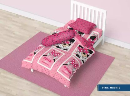 Bed Cover Single California 120x200 Motif Pink Minnie