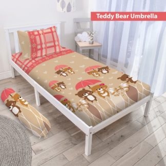 Sprei 3D Single NEW VITO motif Teddy Bear Umbrella